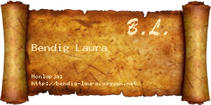 Bendig Laura névjegykártya
